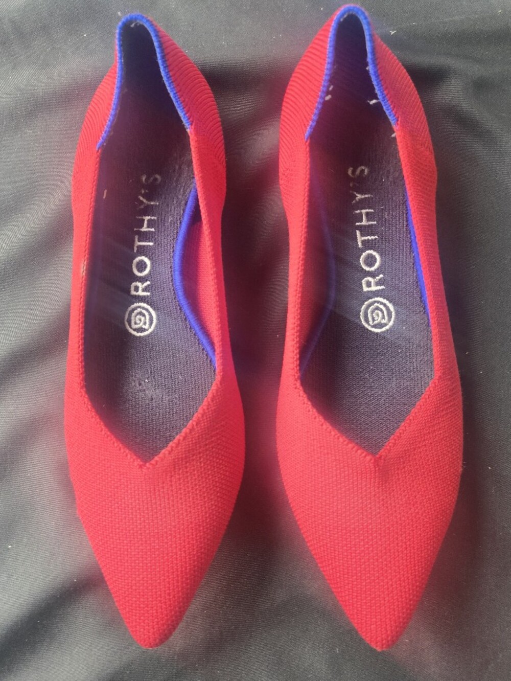 Rothy's Women's Red Pointed Toe Flats
